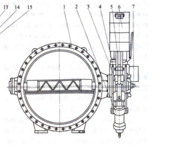 Heavy hammer hydraulically controlled slow-closing check butterfly valve